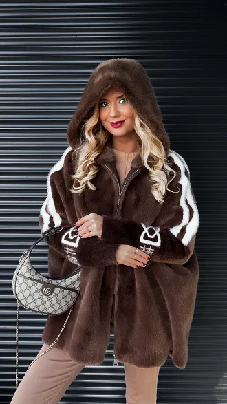 Premium futerko nietoperz z kapturem CZEKOLADOWE - R122B